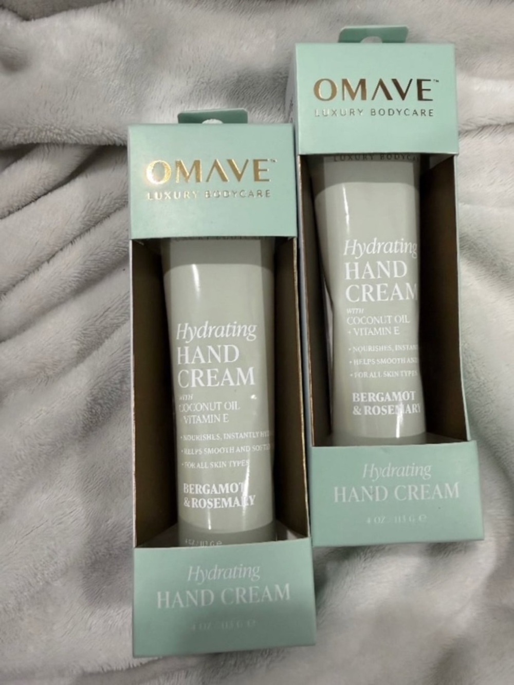 OMAVE LUXURY BODYCARE - Hydrating Hand Cream, Bergamot & Rosemary (Pack of 2)